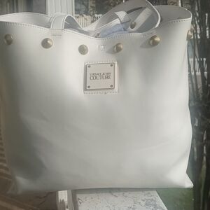 Versace Jeans Collection White Tote Bag